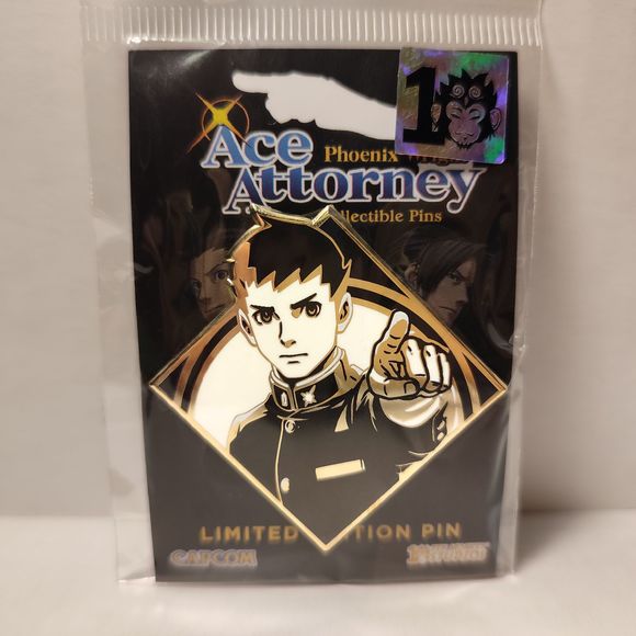 Ace Attorney Phoenix Wright Ryunosuke Naruhodo Enamel Pin Official Collectible - Picture 2 of 3